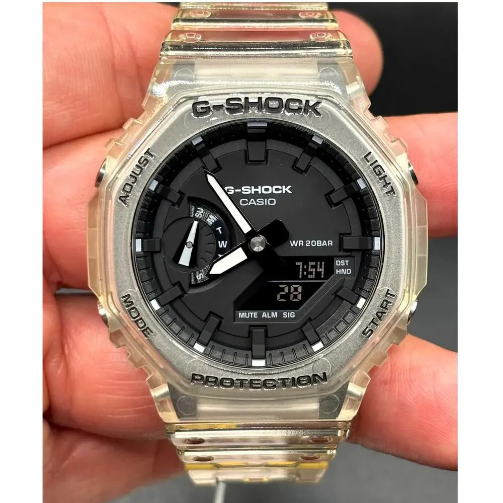 Casio G-Shock GA2100SKE-7A Clear Skeleton Watch NIBWT